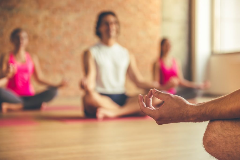 People doing yoga