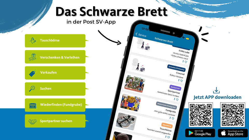 App: Schwarzes Brett des Post SV